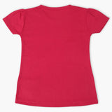 Girls Half Sleeves T-Shirt - Dark Pink, Girls T-Shirts, Chase Value, Chase Value