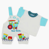 Newborn Boys Half Sleeves Romper - Sky Blue, Newborn Boys Rompers, Chase Value, Chase Value