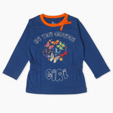 Eminent Girls Full Sleeves T-Shirt - Dark Blue, Girls T-Shirts, Eminent, Chase Value