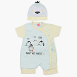 Newborn Boys Half Sleeves Romper - Light Blue, Newborn Boys Rompers, Chase Value, Chase Value