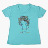 Girls Half Sleeves T-Shirt - Light Blue, Girls T-Shirts, Chase Value, Chase Value