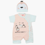 Newborn Boys Half Sleeves Romper - Peach, Newborn Boys Rompers, Chase Value, Chase Value