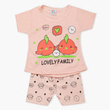 Newborn Girls Half Sleeves Suit - Peach, Newborn Girls Sets & Suits, Chase Value, Chase Value
