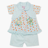 Newborn Girls Half Sleeves Suit - Light Blue, Newborn Girls Sets & Suits, Chase Value, Chase Value