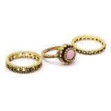 Finger Ring 3 Pc - Pink, Girls Finger Rings, Chase Value, Chase Value