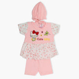 Newborn Girls Half Sleeves Suit - Pink, Newborn Girls Sets & Suits, Chase Value, Chase Value