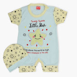 Newborn Boys Half Sleeves Romper - Light Blue, Newborn Boys Rompers, Chase Value, Chase Value