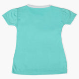 Girls Half Sleeves T-Shirt - Cyan, Girls T-Shirts, Chase Value, Chase Value