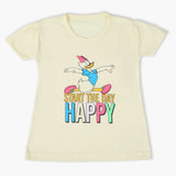 Girls Half Sleeves T-Shirt - Lemon, Girls T-Shirts, Chase Value, Chase Value