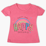 Girls Half Sleeves T-Shirt - Pink, Girls T-Shirts, Chase Value, Chase Value