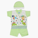 Newborn Boys Half Sleeves Suit - Green, Newborn Boys Sets & Suits, Chase Value, Chase Value