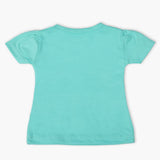 Girls Half Sleeves T-Shirt - Cyan, Girls T-Shirts, Chase Value, Chase Value
