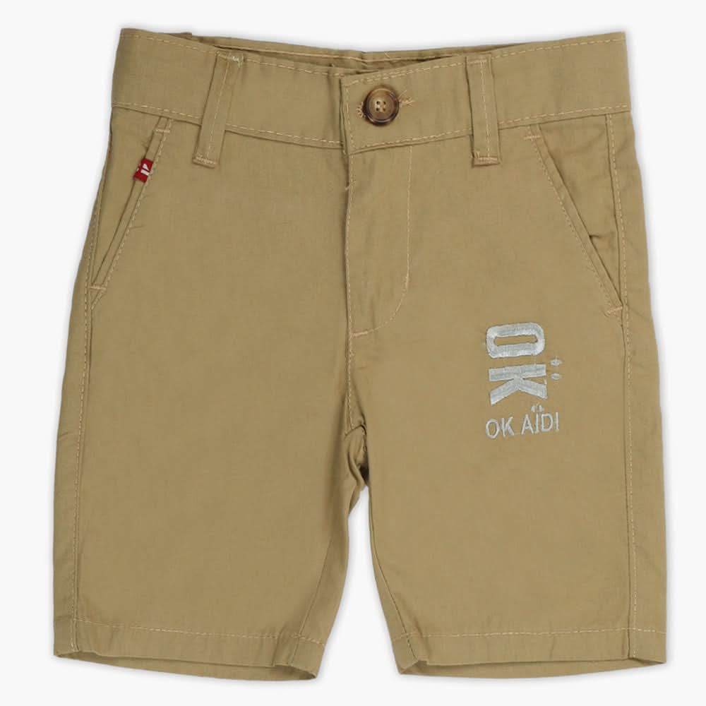 Boys Cotton Short - Khaki, Boys Pants, Chase Value, Chase Value
