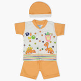 Newborn Boys Half Sleeves Suit - Peach, Newborn Boys Sets & Suits, Chase Value, Chase Value
