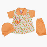 Newborn Girls Half Sleeves Suit - Peach, Newborn Girls Sets & Suits, Chase Value, Chase Value