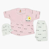 Newborn Girls Half Sleeves Suit - Light Pink, Newborn Girls Sets & Suits, Chase Value, Chase Value