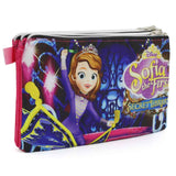 Pencil Pouch Three Zipper - Pink, Pencil Boxes & Stationery Sets, Chase Value, Chase Value