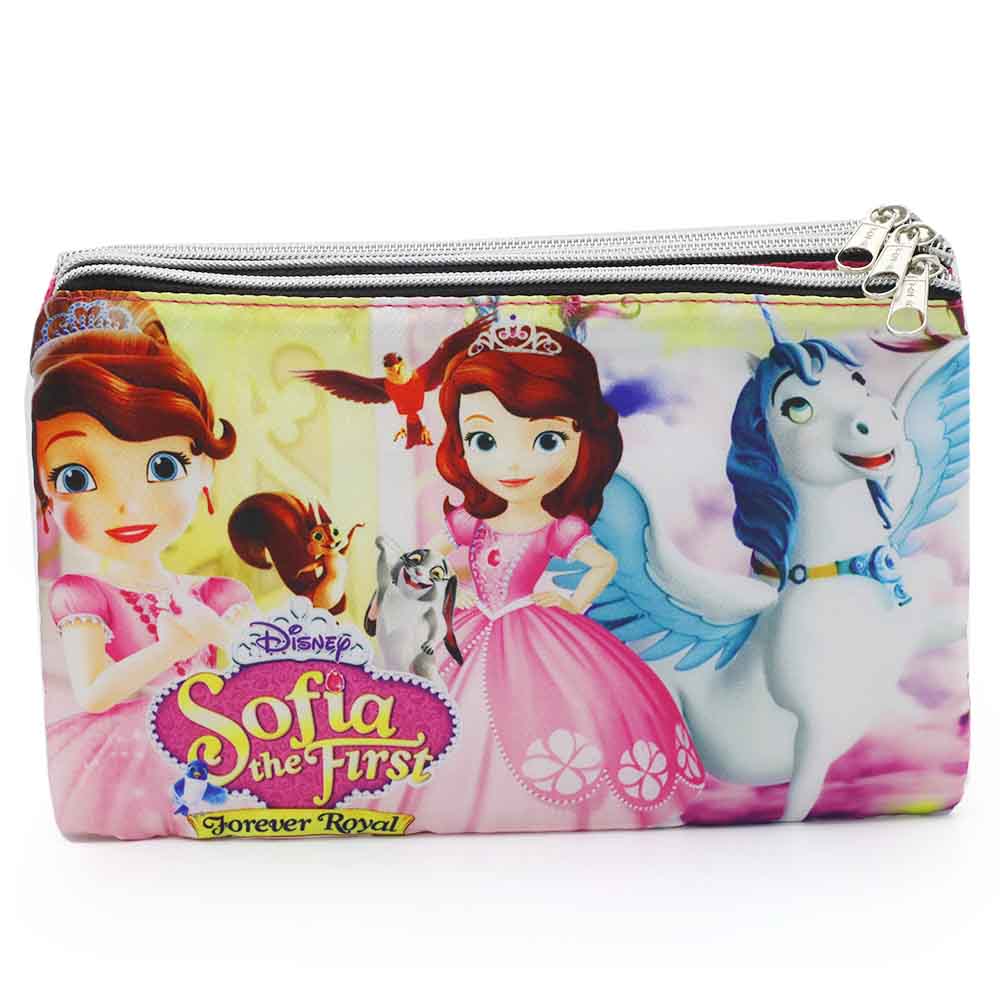 Pencil Pouch Three Zipper - Pink, Pencil Boxes & Stationery Sets, Chase Value, Chase Value