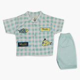 Newborn Boys Half Sleeves Suit - Cyan, Newborn Boys Sets & Suits, Chase Value, Chase Value
