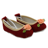 Newborn Girls Net Pumps - Maroon, Kids, NB Shoes And Socks, Chase Value, Chase Value
