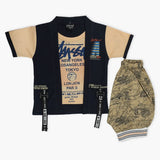 Boys Half Sleeves Suit - Navy Blue, Boys Sets & Suits, Chase Value, Chase Value