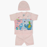 Newborn Girls Half Sleeves Suit - Pink, Newborn Girls Sets & Suits, Chase Value, Chase Value