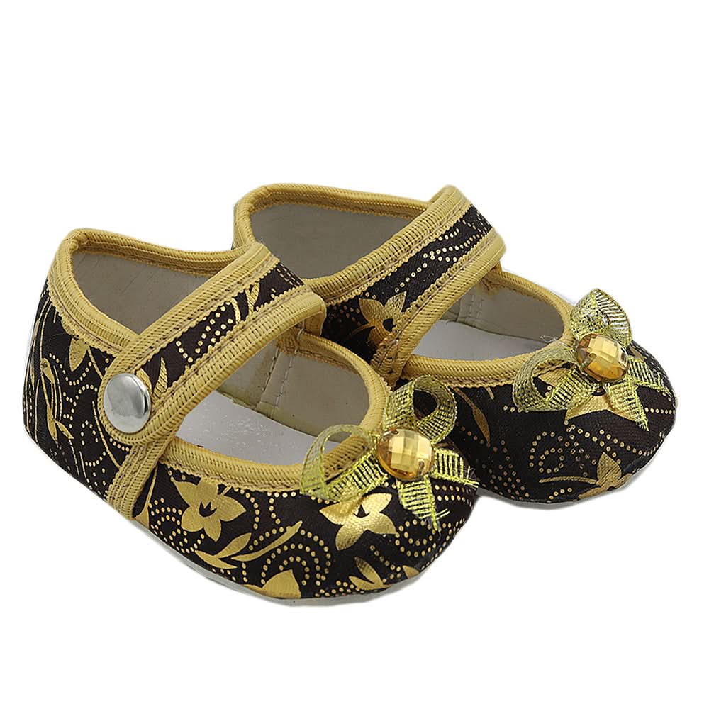 Newborn Girls Net Pumps - Coffee, Kids, NB Shoes And Socks, Chase Value, Chase Value