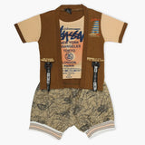 Boys Half Sleeves Suit - Brown, Boys Sets & Suits, Chase Value, Chase Value
