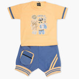 Boys Half Sleeves Short Suit - Peach, Boys Sets & Suits, Chase Value, Chase Value
