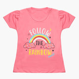 Girls Half Sleeves T-Shirt - Light Pink, Girls T-Shirts, Chase Value, Chase Value