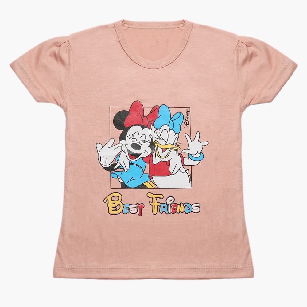 Girls Half Sleeves T-Shirt - T-Pink, Girls T-Shirts, Chase Value, Chase Value