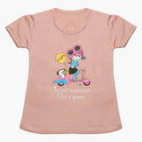 Girls Half Sleeves T-Shirt - Tea Pink, Girls T-Shirts, Chase Value, Chase Value