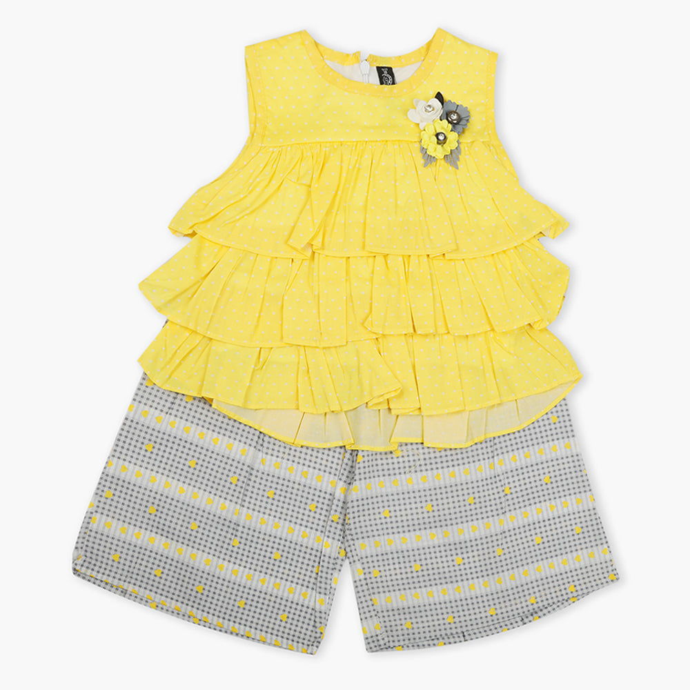 Girls Suit - Yellow, Girls Shalwar Kameez, Chase Value, Chase Value