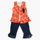 Girls Pant Suit - Orange, Girls Suits, Chase Value, Chase Value