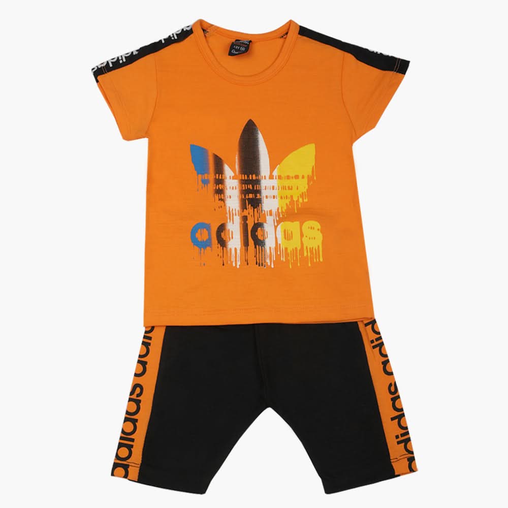 Boys Half Sleeves Suit - Orange, Boys Sets & Suits, Chase Value, Chase Value