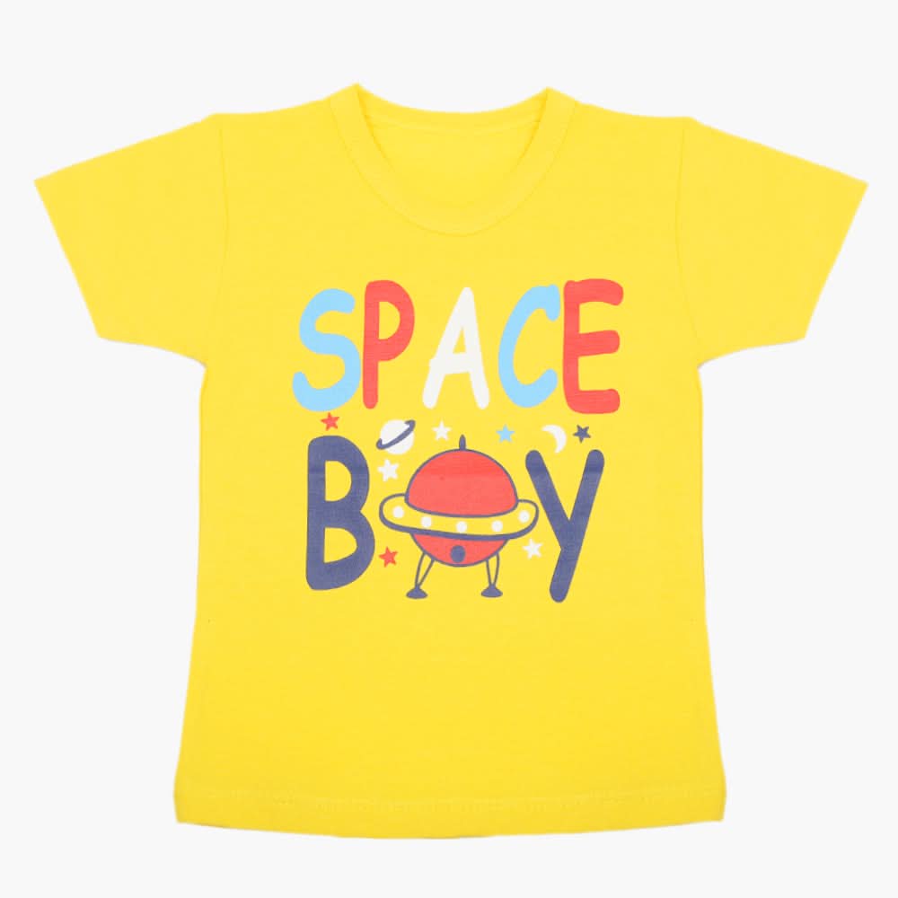 Boys Half Sleeves T-Shirt - Yellow, Boys T-Shirts, Chase Value, Chase Value