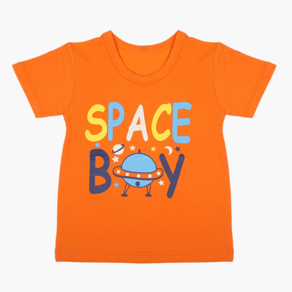 Boys Half Sleeves T-Shirt - Orange, Boys T-Shirts, Chase Value, Chase Value