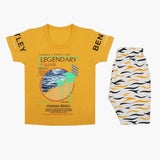 Boys Half Sleeves Suit - Yellow, Boys Sets & Suits, Chase Value, Chase Value