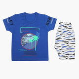 Boys Half Sleeves Suit - Royal Blue, Boys Sets & Suits, Chase Value, Chase Value