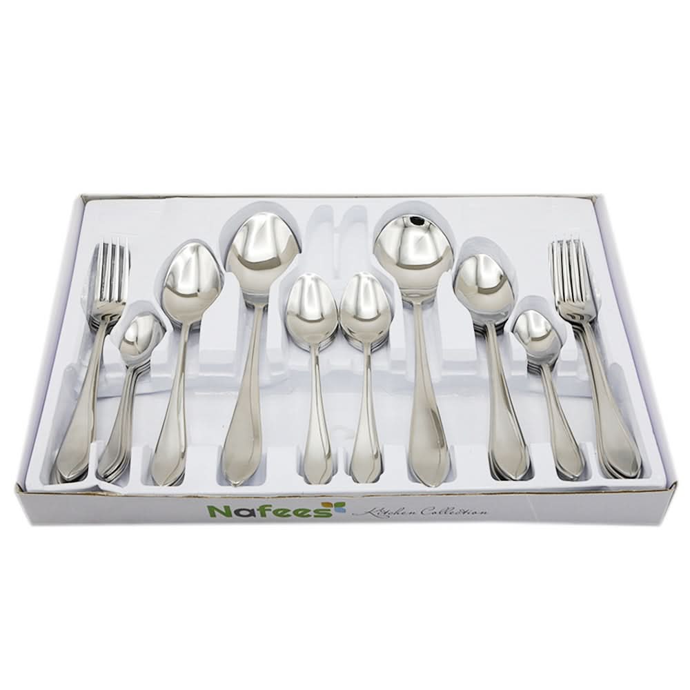 Fancy Cutlery Set 37Pcs - White, Home & Lifestyle, Serving And Dining, Chase Value, Chase Value