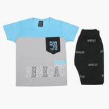 Boys Half Sleeves Suit - Sky Blue, Boys Sets & Suits, Chase Value, Chase Value