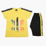 Boys Half Sleeves Suit - Yellow, Boys Sets & Suits, Chase Value, Chase Value