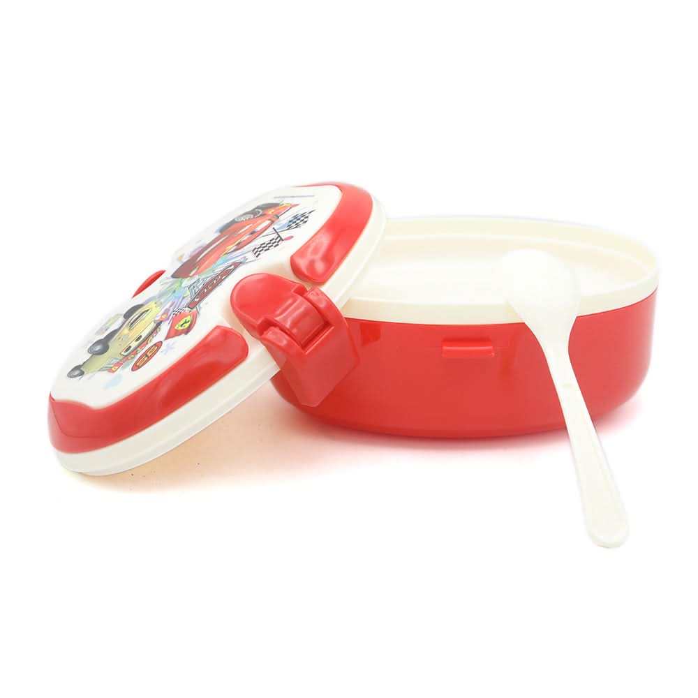 Hunter Lunch Box With Spoon - Red, Kids, Tiffin Boxes And Bottles, Chase Value, Chase Value