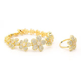 Women's American Diamond Bridal Set - Golden, Women, Jewellery Set, Chase Value, Chase Value