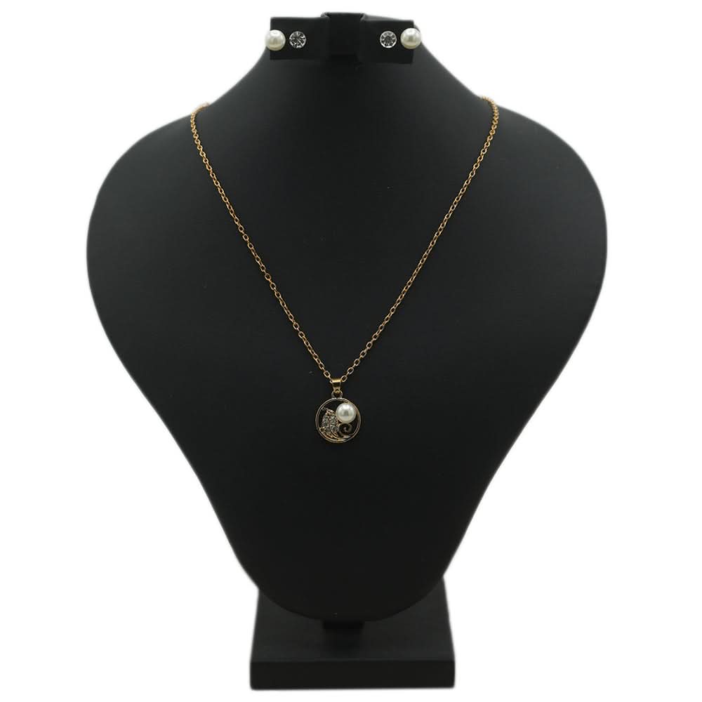 Women's Locket Set With Two Rings - Golden, Women, Chains & Lockets, Chase Value, Chase Value