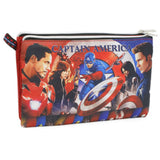 Pencil Pouch Two Zipper - Maroon, Pencil Boxes & Stationery Sets, Chase Value, Chase Value
