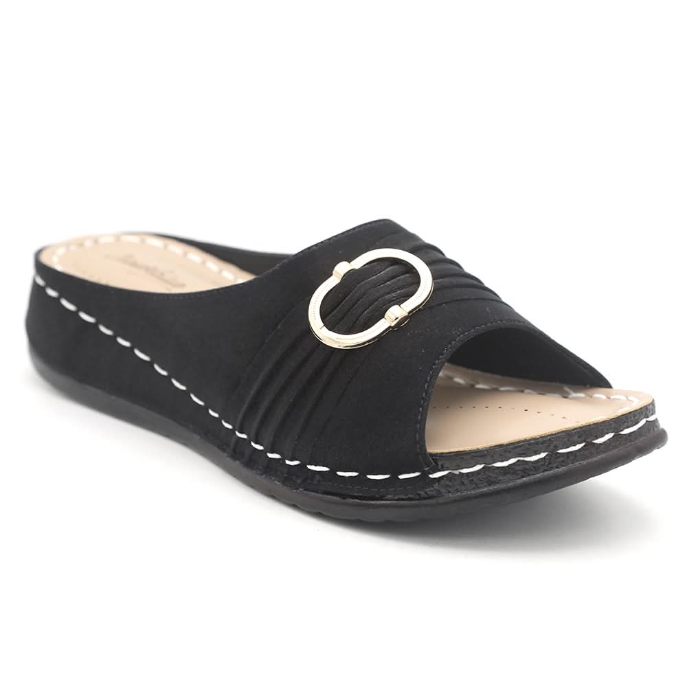 Women's Softy Slipper 129 - Black, Women, Slippers, Chase Value, Chase Value