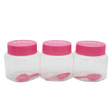 Storage Jar 3 Pcs - Pink, Home & Lifestyle, Storage Boxes, Chase Value, Chase Value