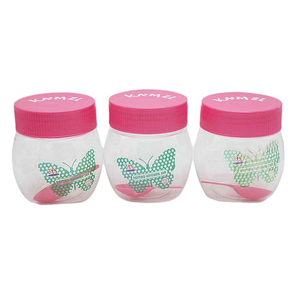 Paytoo Storage Jar 3 Pcs - Pink, Home & Lifestyle, Storage Boxes, Chase Value, Chase Value