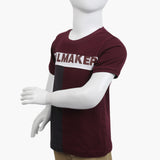 Boys Half Sleeves T-Shirt - Maroon, Boys T-Shirts, Chase Value, Chase Value